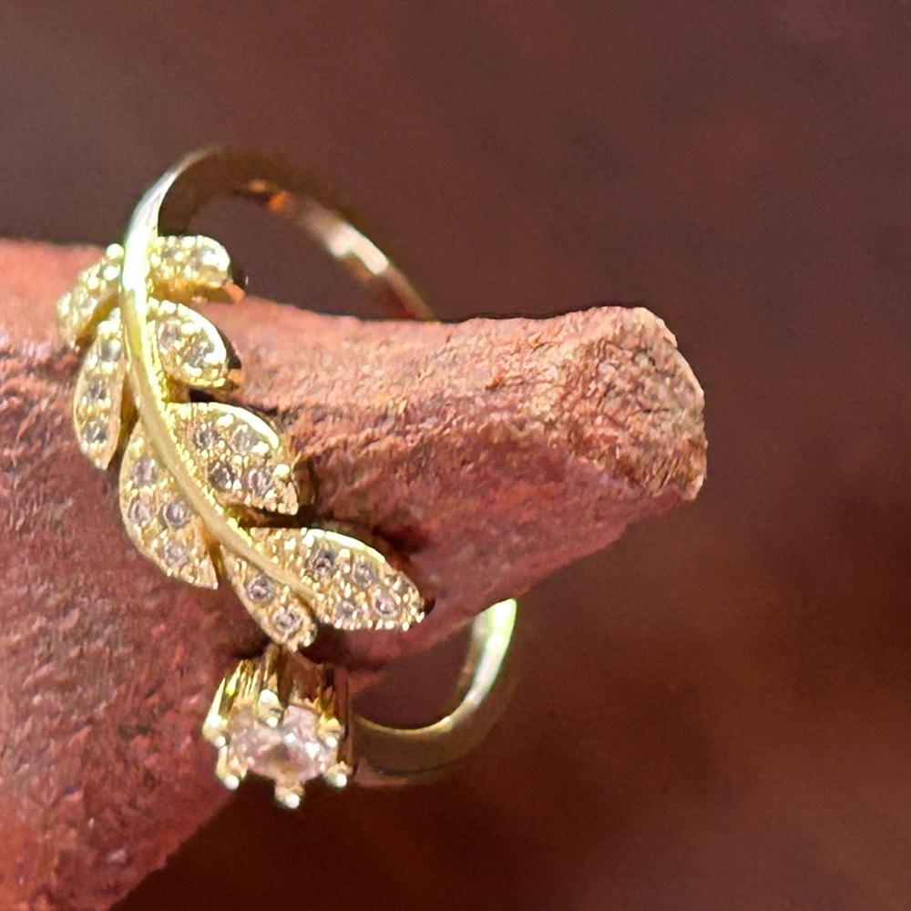 Greek Laurel Wreath 14k Plated Gold ring